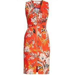 NWT Diane Von Furstenberg DVF Floral Zip Front Dress (D10)